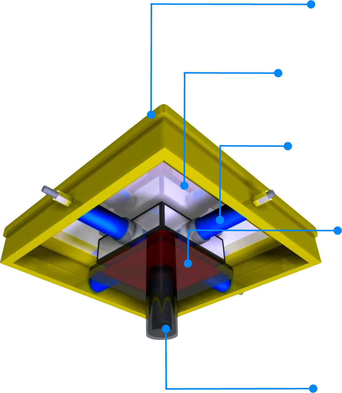 단일앵커형 면진받침 설치 구조