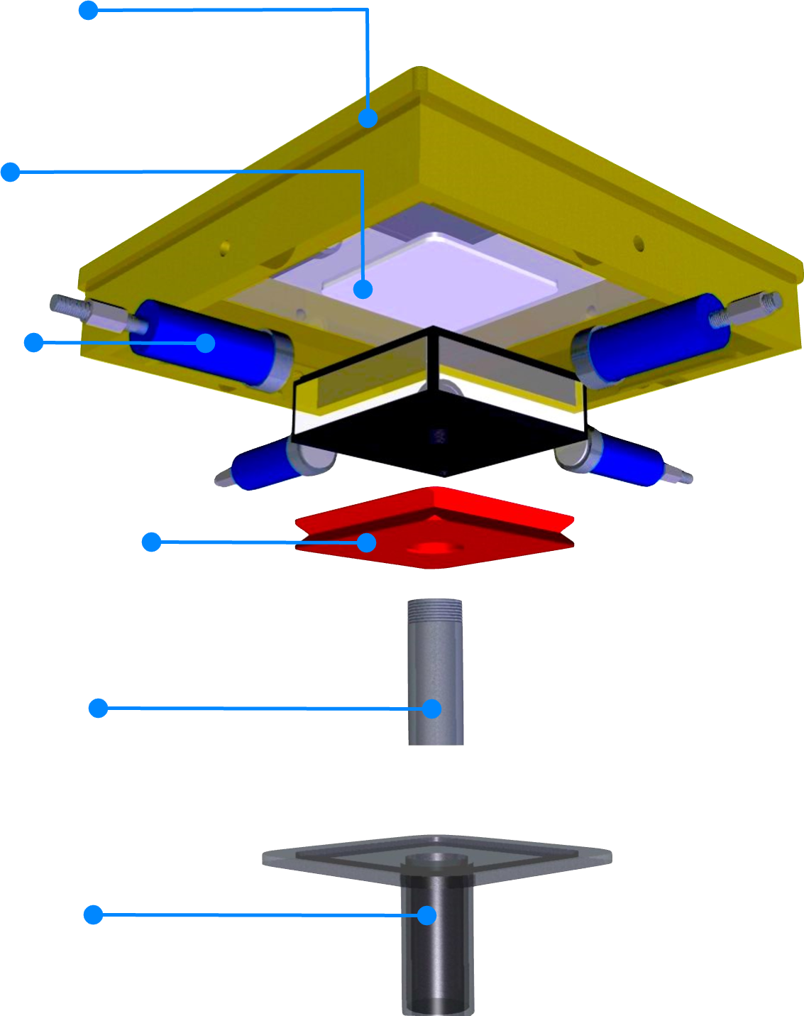 단일앵커형 면진받침 분리 구조