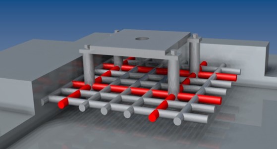 받침앵커와 다수철근의 간섭